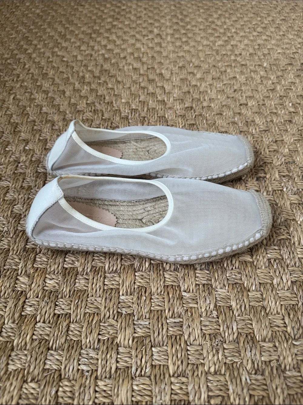 J. Crew Mesh And Leather Espadrille Slip-Ons